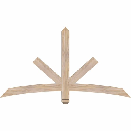 Ekena Millwork Alberta Smooth Timber Gable Bracket, Douglas Fir, 60"W x 32"H x 3 1/2"D x 3 1/2"F, 13/12 Pitch GBW060X32X0404ALB00SDF